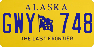 AK license plate GWY748