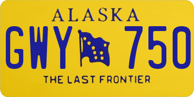 AK license plate GWY750