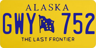 AK license plate GWY752