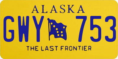 AK license plate GWY753