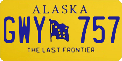 AK license plate GWY757