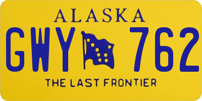 AK license plate GWY762