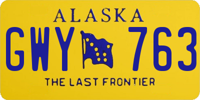 AK license plate GWY763