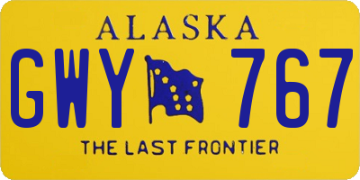 AK license plate GWY767