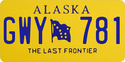 AK license plate GWY781