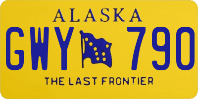 AK license plate GWY790