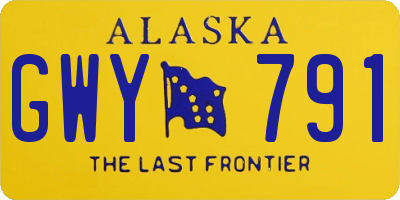 AK license plate GWY791