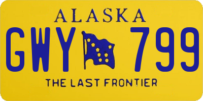 AK license plate GWY799