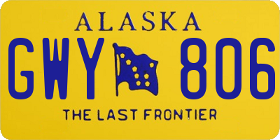 AK license plate GWY806