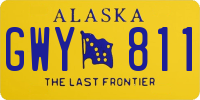 AK license plate GWY811