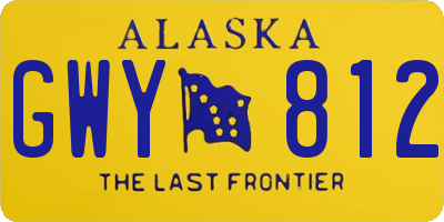 AK license plate GWY812