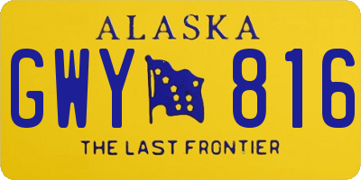 AK license plate GWY816