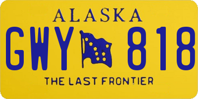 AK license plate GWY818