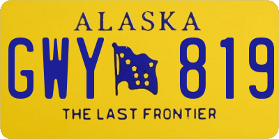 AK license plate GWY819