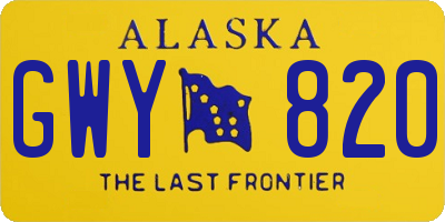 AK license plate GWY820
