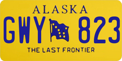 AK license plate GWY823