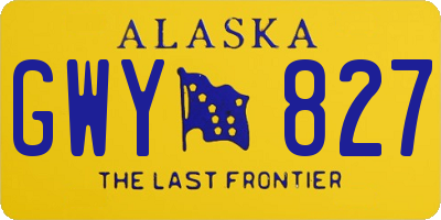 AK license plate GWY827