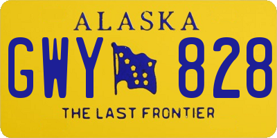 AK license plate GWY828