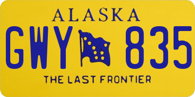 AK license plate GWY835