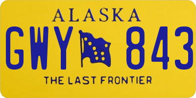 AK license plate GWY843