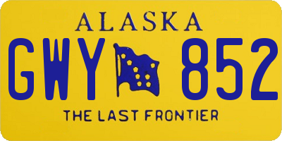 AK license plate GWY852