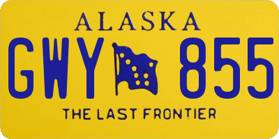 AK license plate GWY855