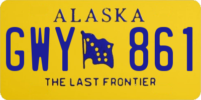AK license plate GWY861