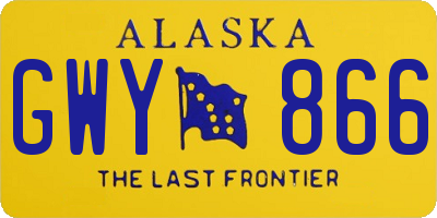 AK license plate GWY866