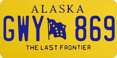 AK license plate GWY869