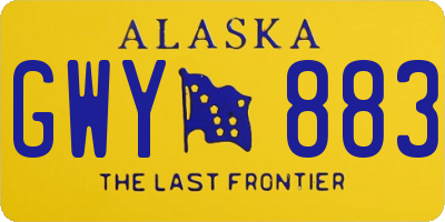 AK license plate GWY883
