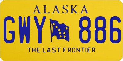 AK license plate GWY886