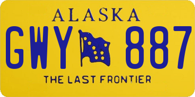 AK license plate GWY887