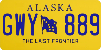 AK license plate GWY889