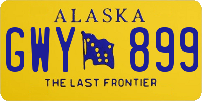 AK license plate GWY899