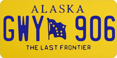 AK license plate GWY906