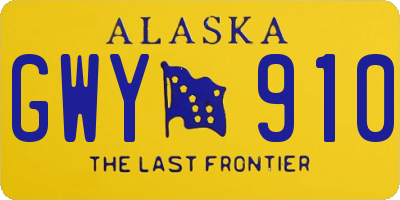 AK license plate GWY910
