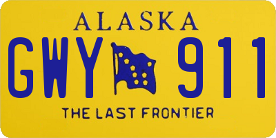 AK license plate GWY911