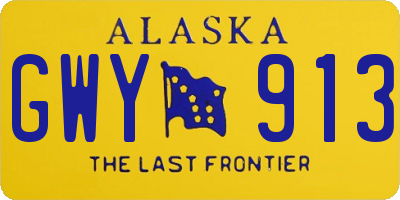 AK license plate GWY913