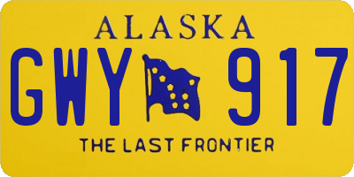 AK license plate GWY917