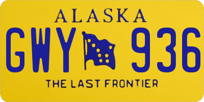 AK license plate GWY936