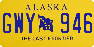 AK license plate GWY946