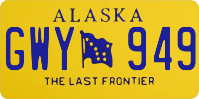 AK license plate GWY949