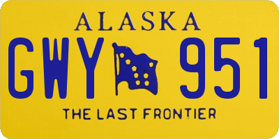 AK license plate GWY951