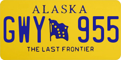 AK license plate GWY955