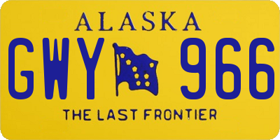 AK license plate GWY966