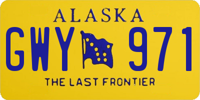AK license plate GWY971