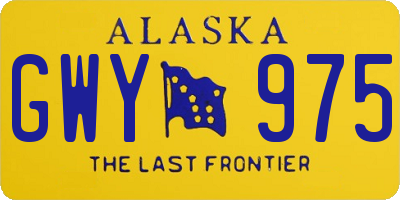 AK license plate GWY975