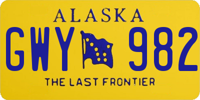 AK license plate GWY982