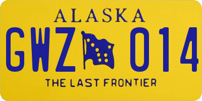 AK license plate GWZ014