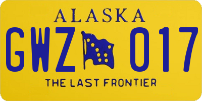 AK license plate GWZ017